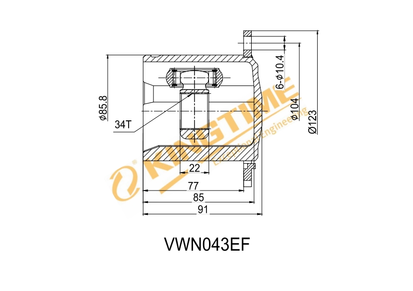 内球笼 VWN043EF - 奥迪A4L(B8) /奥迪 A6L C7 