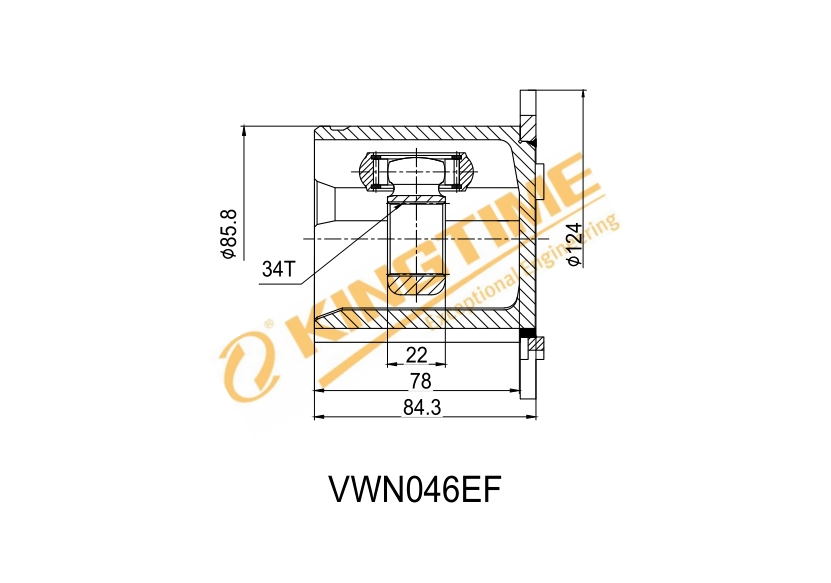 内球笼 VWN046EF - 奥迪A6L/A6/A4