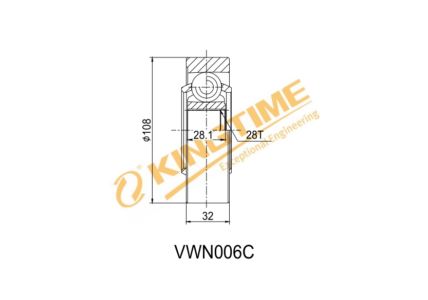 内球笼 VWN006C - 大众帕萨特B5/奥迪A6C5/奥迪100/红旗世纪星 V6/红旗明仕/新明仕