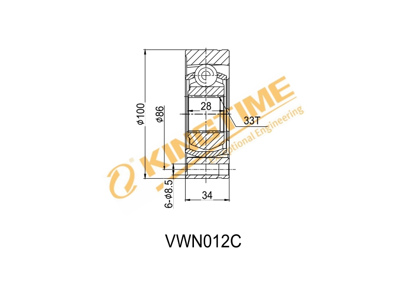 内球笼 VWN012C - 大众朗逸/速腾/新桑塔纳/新捷达/新波罗 /斯柯达明锐/大众途安/奔腾 B50/大众开迪