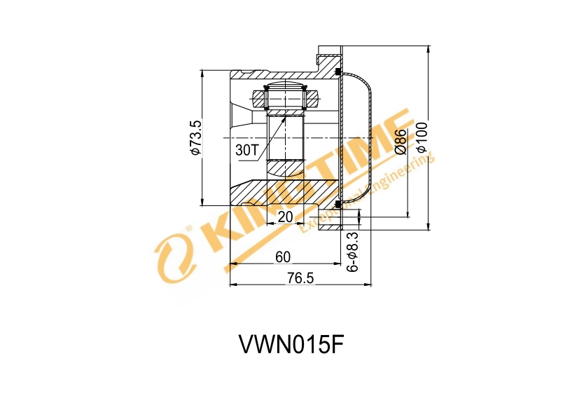 内球笼 VWN015F - 大众波罗 /帕萨特B4 /捷达王(捷达五阀) 